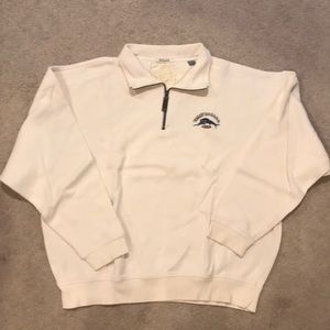 Tommy Bahama Aruba 1/4 Zip Pullover - cream, XL